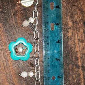 handcrafted artisan charm bracelet size 8 inches.